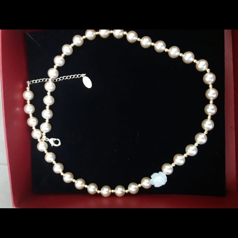 NWT stunning necklace  gold plated 10 thousands - Picture 2 of 6